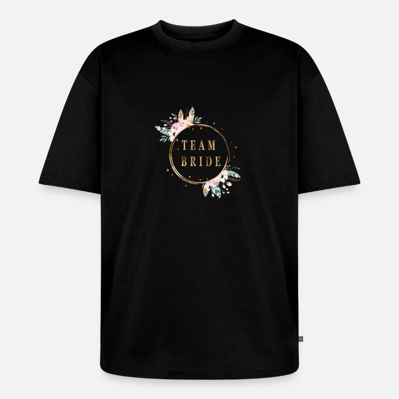 boho_team_bride - Unisex Premium Oversized Bio T-Shirt - Schwarz