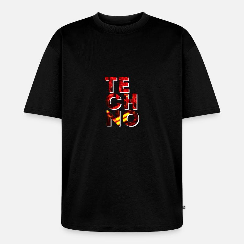TECHNO - Unisex Premium Oversized Bio T-Shirt - Schwarz