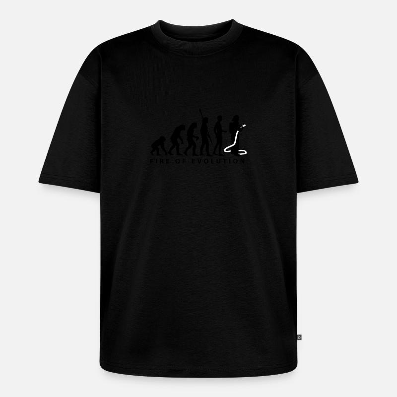 evolution_feuerwehr_2c - Unisex Premium Oversized Organic T-Shirt - black