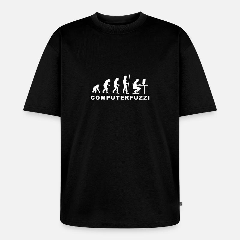 evolution_computerfuzzi - Unisex Premium Oversized Organic T-Shirt - black
