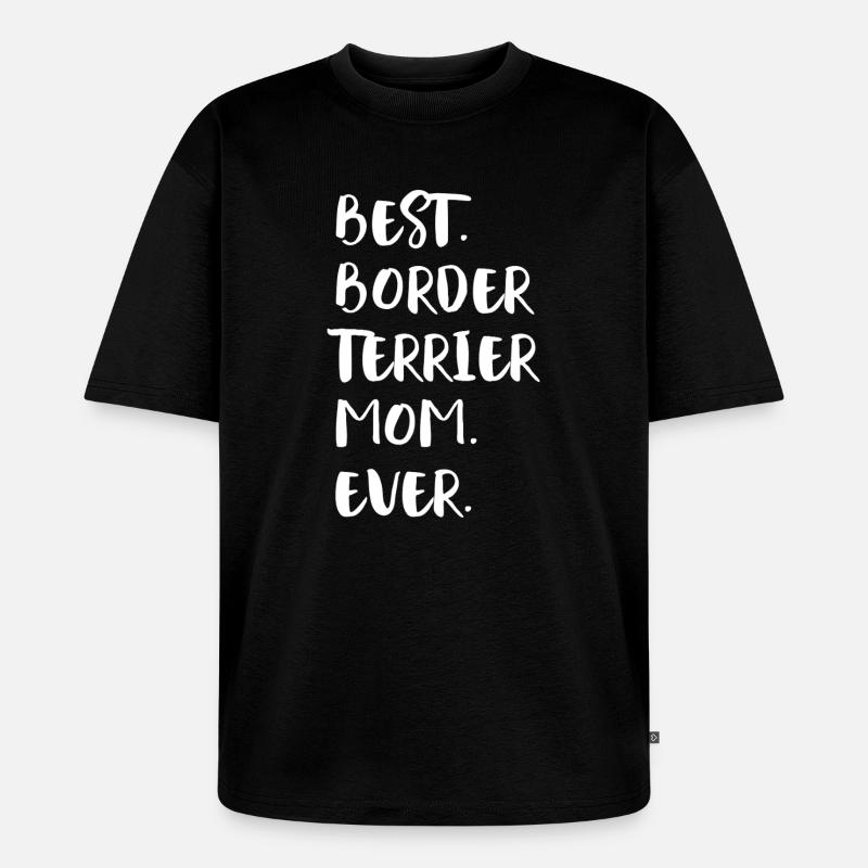 Border Terrier - Unisex Premium Oversized Bio T-Shirt - Schwarz