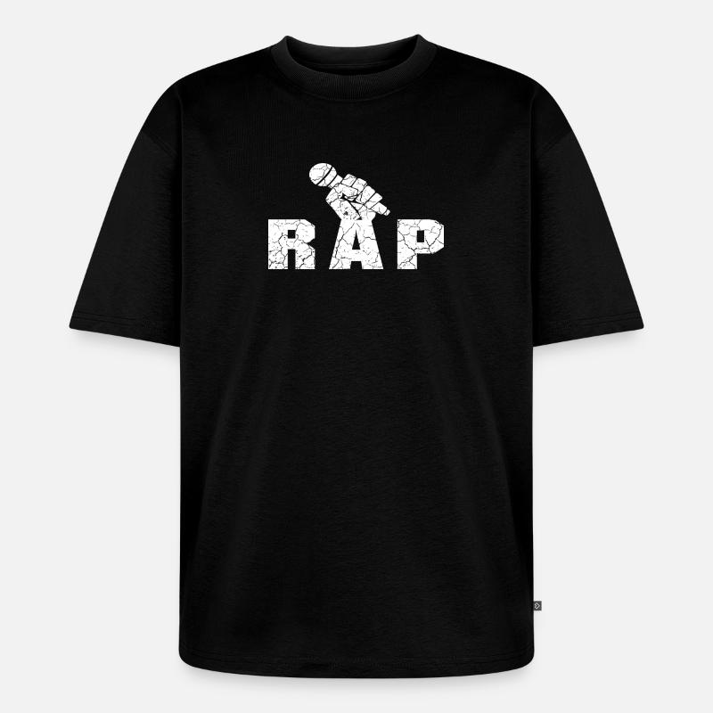 Rap Rapper Rap Musik Style - Unisex Premium Oversized Bio T-Shirt - Schwarz