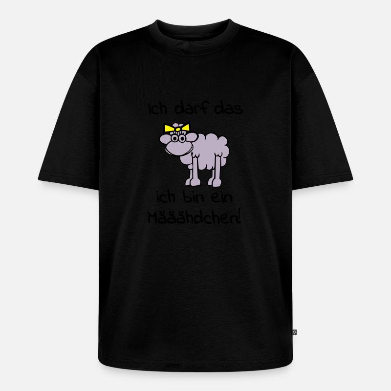 maeaeaehdchen_darf_das_3f - Unisex Premium Oversized Organic T-Shirt - black
