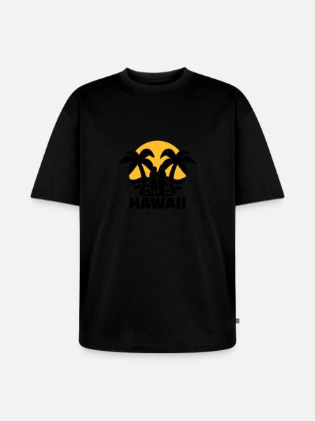 Hawaii - Unisex Premium Oversized Organic T-Shirt - black
