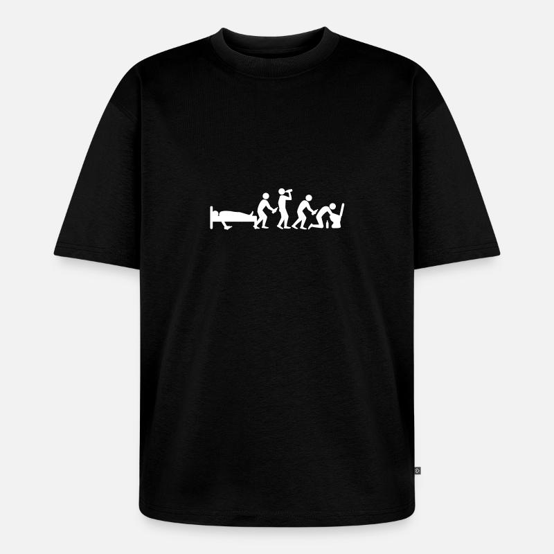 hangover_evolution - T-shirt Premium bio oversize Unisexe - noir