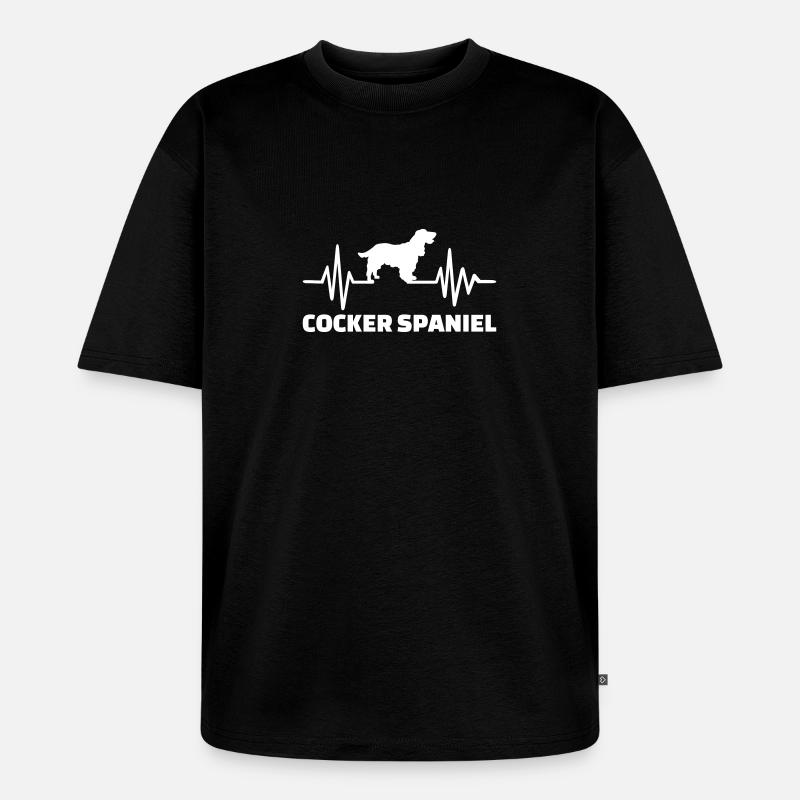 Cocker Spaniel - Unisex Premium Oversized Bio T-Shirt - Schwarz