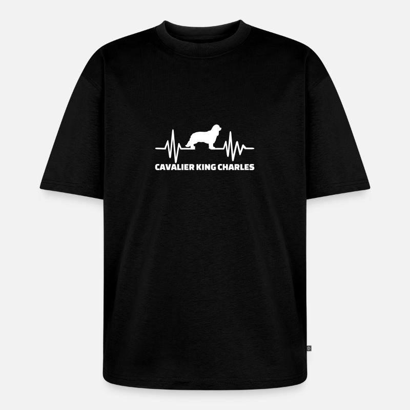 Cavalier King Charles - T-shirt Premium bio oversize Unisexe - noir