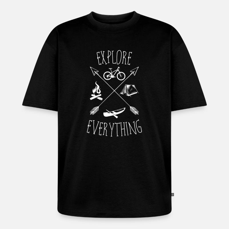 Explore Everything Outdoors - Unisex Premium Oversized Organic T-Shirt - black