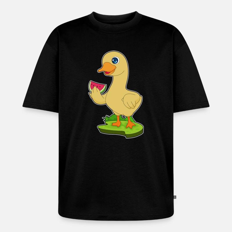 Canard Pastèque - T-shirt Premium bio oversize Unisexe - noir