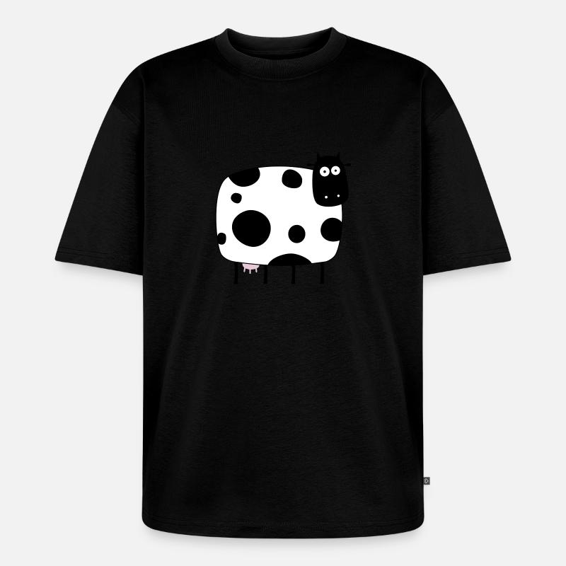 Kuh - Unisex Premium Oversized Bio T-Shirt - Schwarz