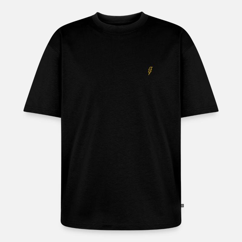 Blitz bestickt - Unisex Premium Oversized Bio T-Shirt - Schwarz