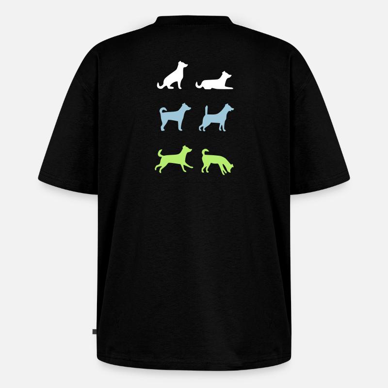 Sechs Hunde - Unisex Premium Oversized Bio T-Shirt - Schwarz