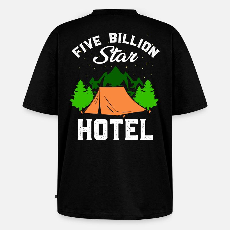 Camping Campen Zelten Geschenk - Unisex Premium Oversized Bio T-Shirt - Schwarz