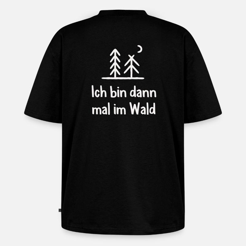 Wald Waldarbeiter Holzfäller - Unisex Premium Oversized Bio T-Shirt - Schwarz