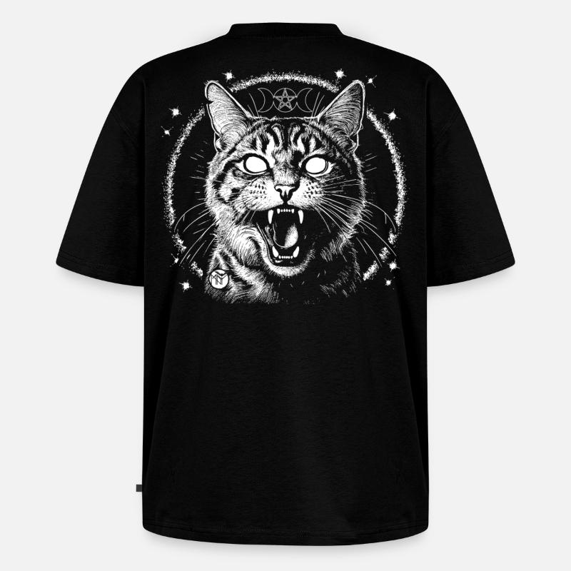 Bewitched Tabby - Unisex Premium Oversized Bio T-Shirt - Schwarz