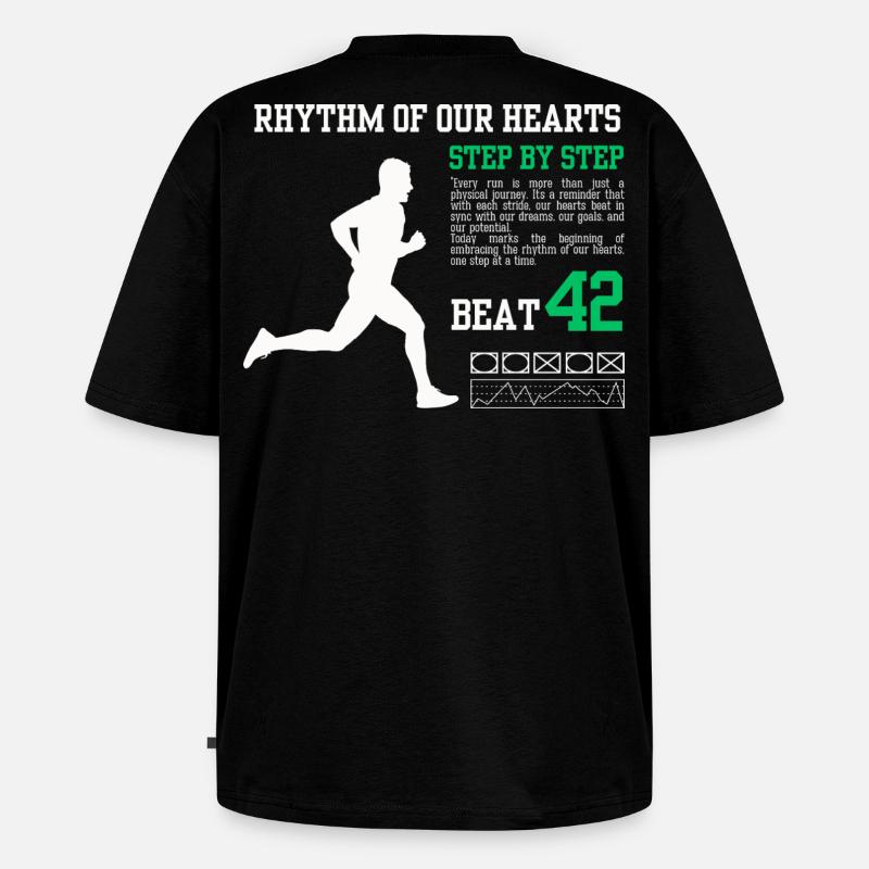 Pas à pas Beat 42 - T-shirt Premium bio oversize Unisexe - noir