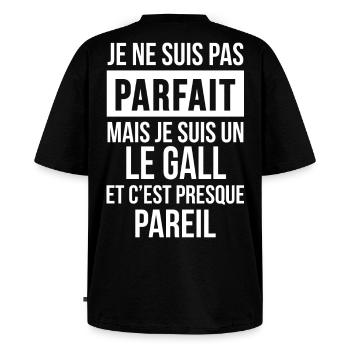 Nom de Famille - LE GALL - T-shirt Premium bio oversize Unisexe - noir - Dos - Thijin (182cm)