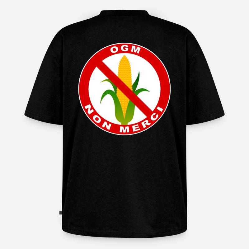 Non GMO danke - Unisex Premium Oversized Bio T-Shirt - Schwarz