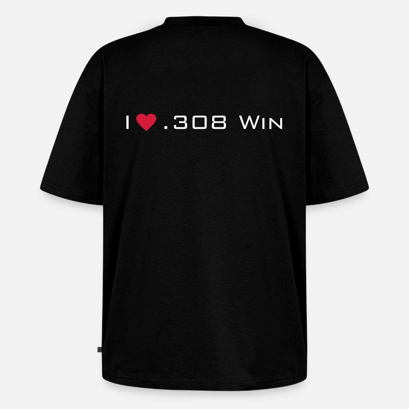 cal. 308 - Unisex Premium Oversized Bio T-Shirt - Schwarz