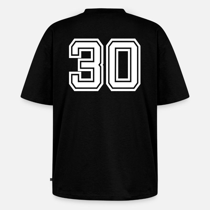 30 - Unisex Premium Oversized Bio T-Shirt - Schwarz