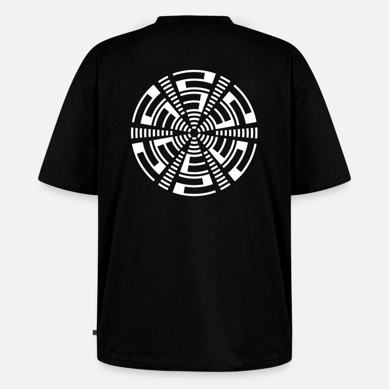 Tekno spirale 23 - T-shirt Premium bio oversize Unisexe - noir