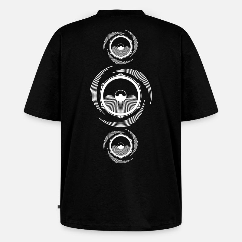 Spirale Son Haut-parleur basse - T-shirt Premium bio oversize Unisexe - noir