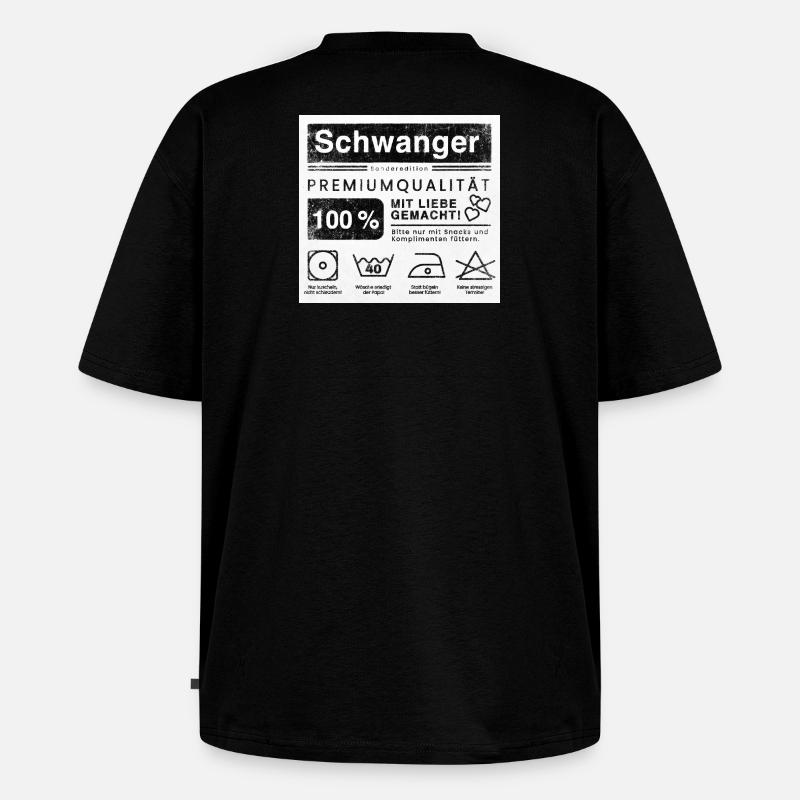 Schwangerschaft Sonderedition  - Unisex Premium Oversized Bio T-Shirt - Schwarz
