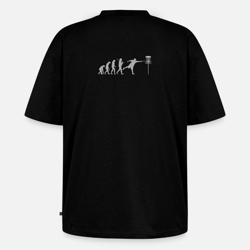 Disc Golf Evolution - Unisex Premium Oversized Organic T-Shirt - black