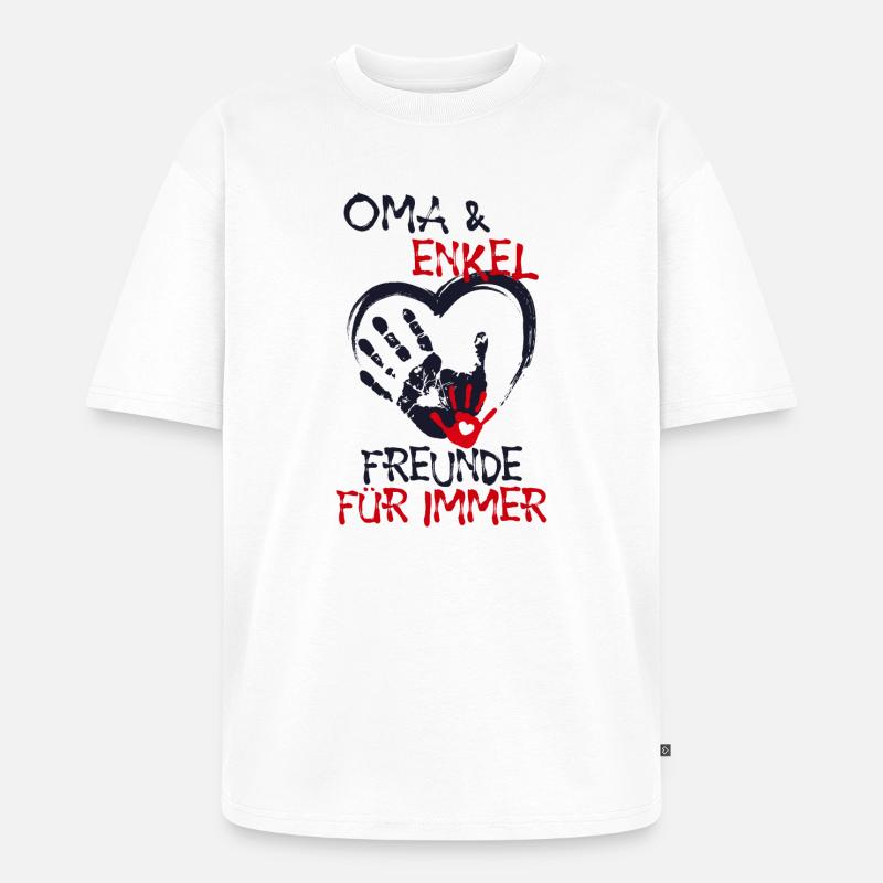 Enkel Oma Großmutter Statement Lieblingsoma - Unisex Premium Oversized Bio T-Shirt - Weiß