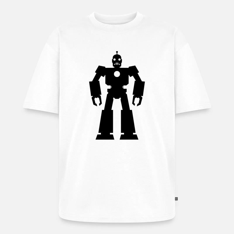 Robots – AI Technology Sci-Fi Nerd Design - Unisex Premium Oversized Organic T-Shirt - white