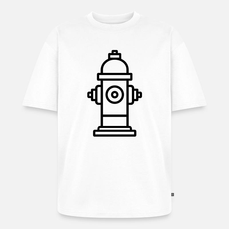 Fire hydrant - Unisex Premium Oversized Organic T-Shirt - white