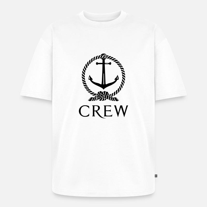 Crew - Unisex Premium Oversized Bio T-Shirt - Weiß