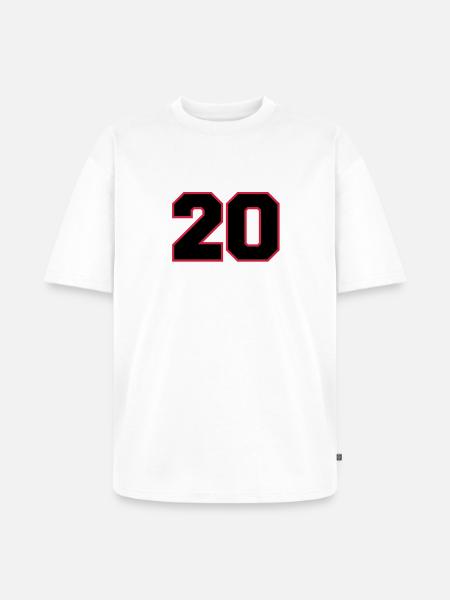 number20 - Unisex Premium Oversized Bio T-Shirt - Weiß
