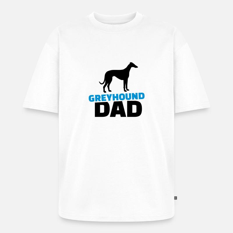 Windhund - Unisex Premium Oversized Bio T-Shirt - Weiß