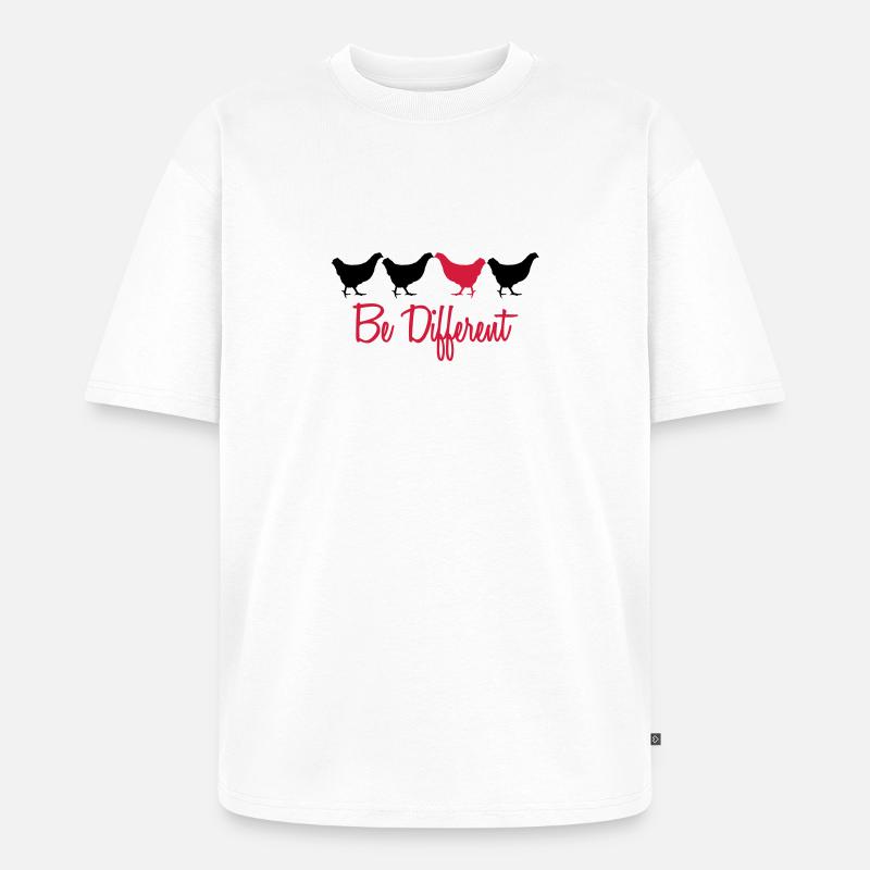 Be Different Hhs mit Text - Unisex Premium Oversized Organic T-Shirt - white