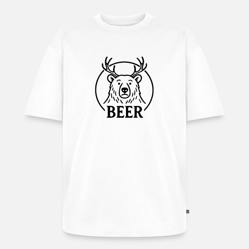 Bier - Unisex Premium Oversized Bio T-Shirt - Weiß