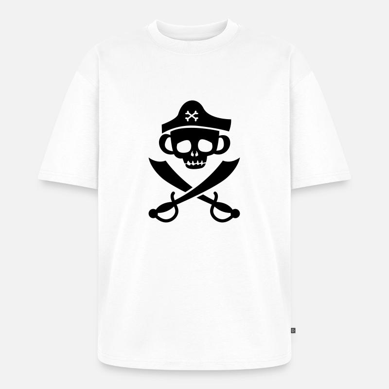 Monkey Skull - Unisex Premium Oversized Bio T-Shirt - Weiß