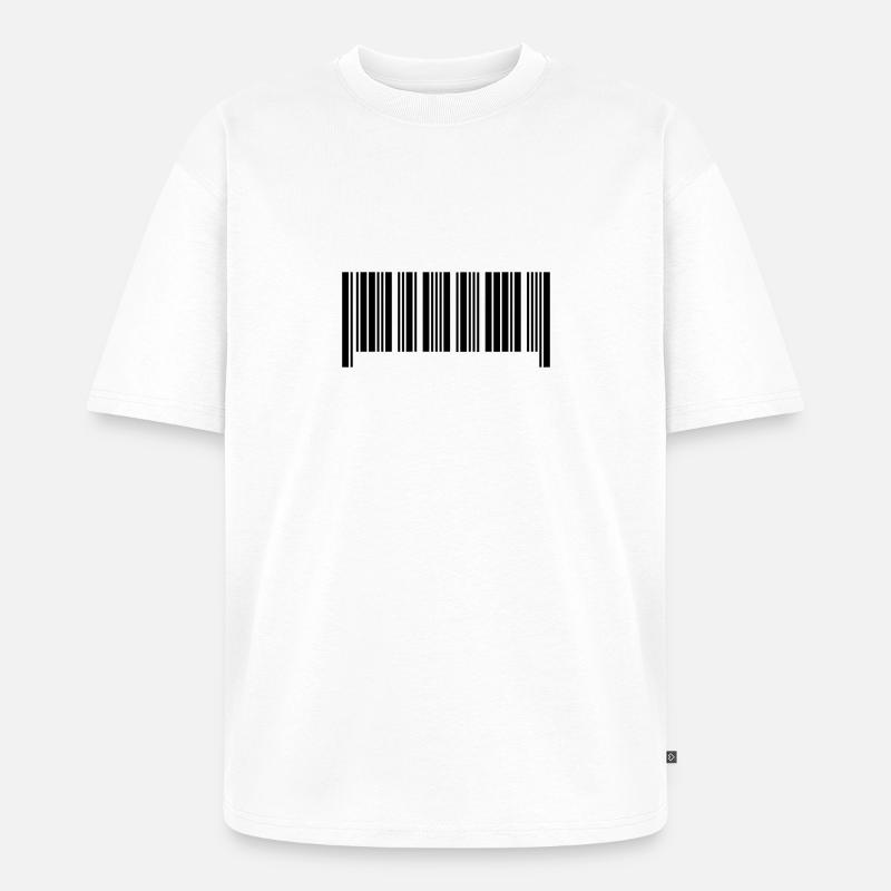 Barcode II - T-shirt Premium bio oversize Unisexe - blanc