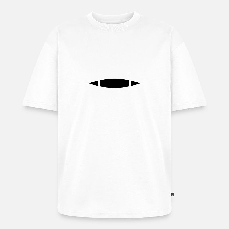 Boot - Kajak - Unisex Premium Oversized Bio T-Shirt - Weiß