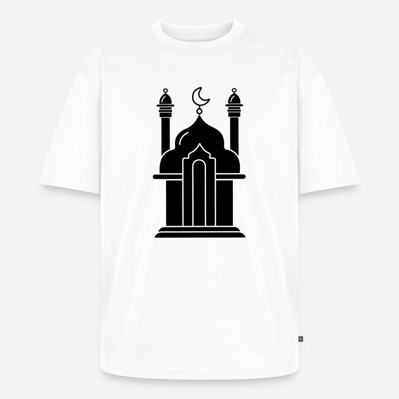 Moschee religiöses Bethaus 000 - Unisex Premium Oversized Bio T-Shirt - Weiß