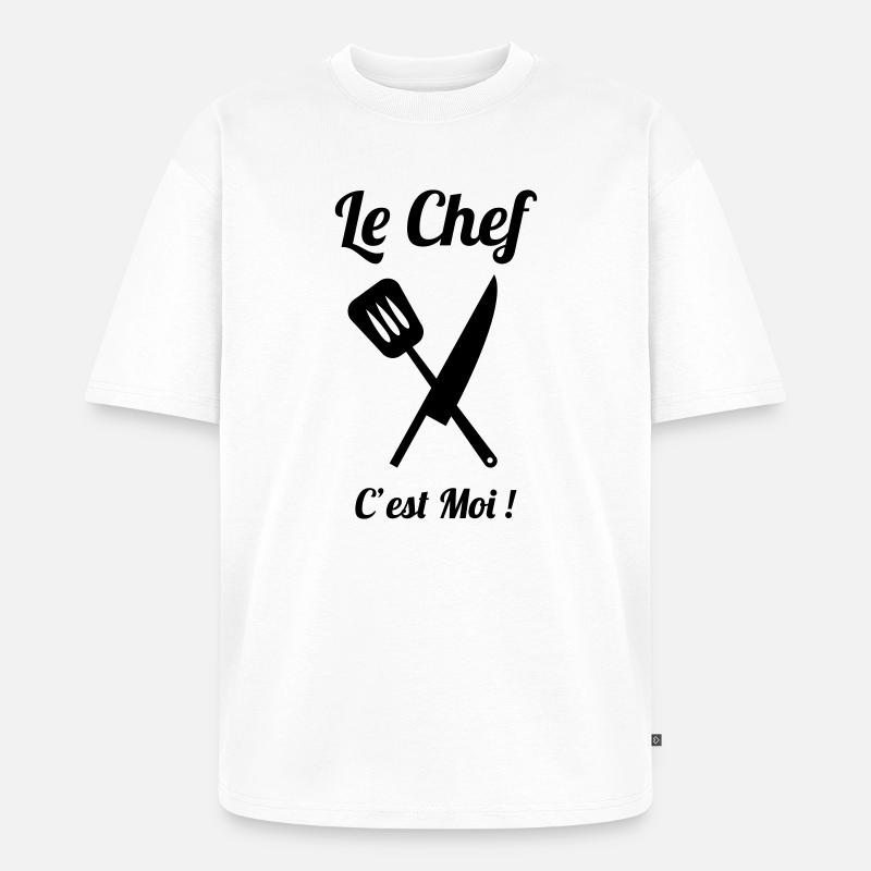 Der Küchenchef bin ich - Unisex Premium Oversized Bio T-Shirt - Weiß