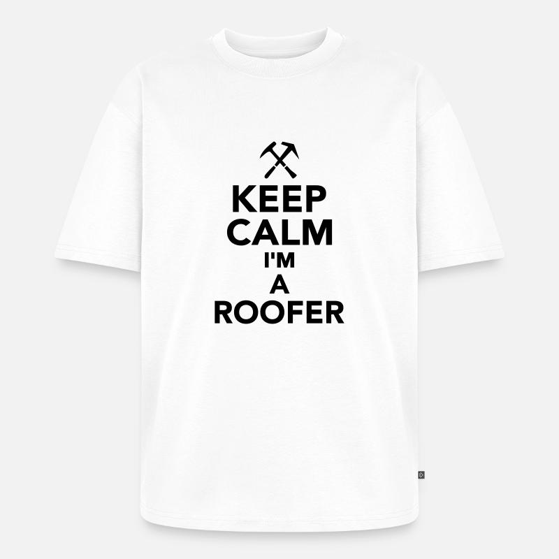 Dachdecker - Unisex Premium Oversized Bio T-Shirt - Weiß