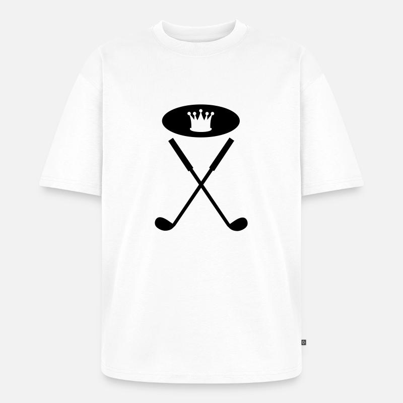 golfschläger - Unisex Premium Oversized Bio T-Shirt - Weiß