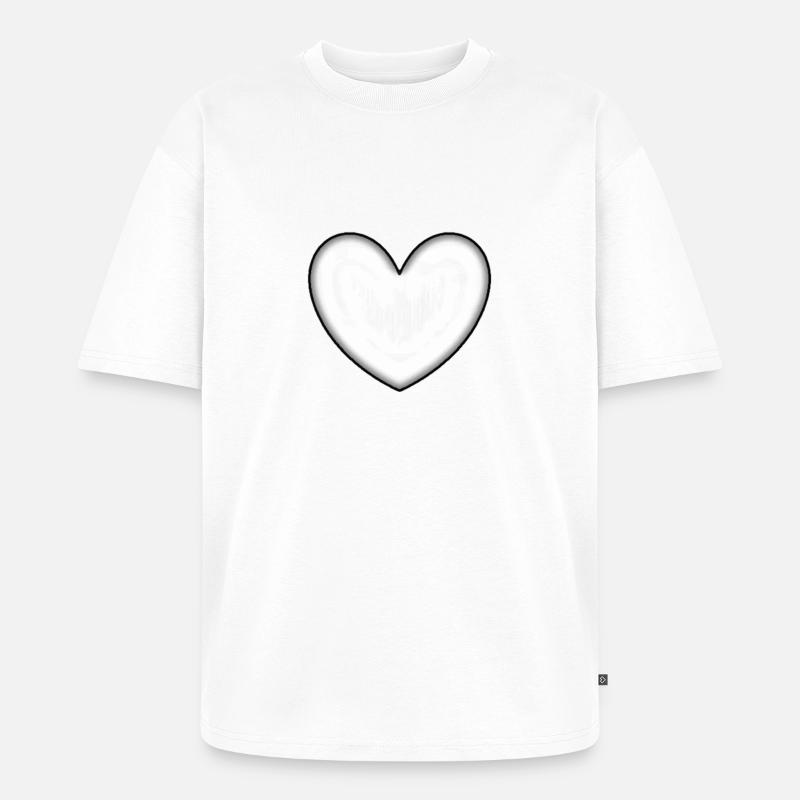 Valentinstag Geschenk Valentinstag - Unisex Premium Oversized Bio T-Shirt - Weiß