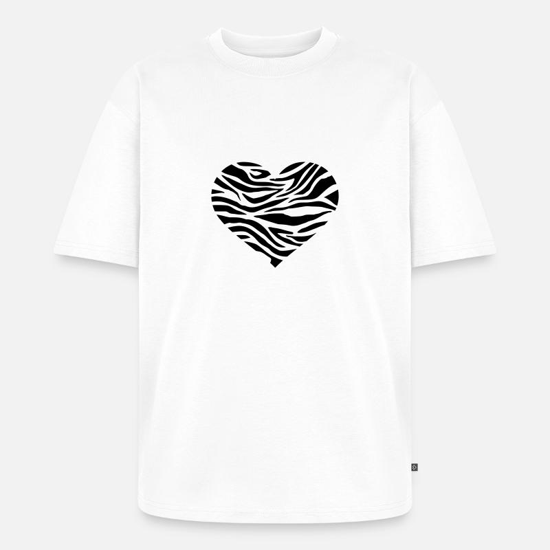 Zebra - Unisex Premium Oversized Bio T-Shirt - Weiß