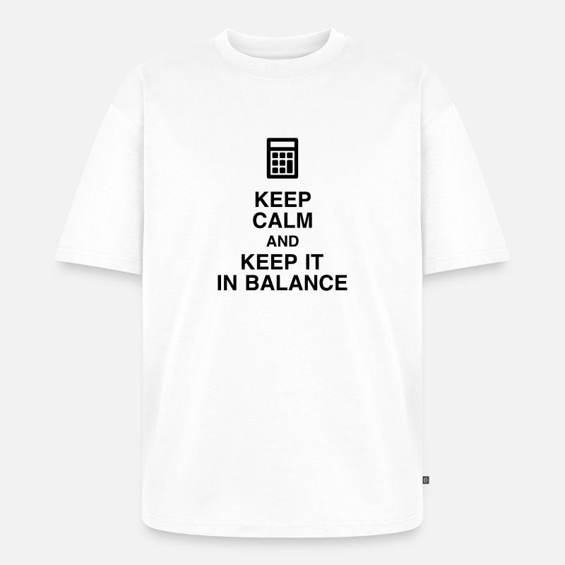 comptable / comptabilité / compter / chiffre - T-shirt Premium bio oversize Unisexe - blanc