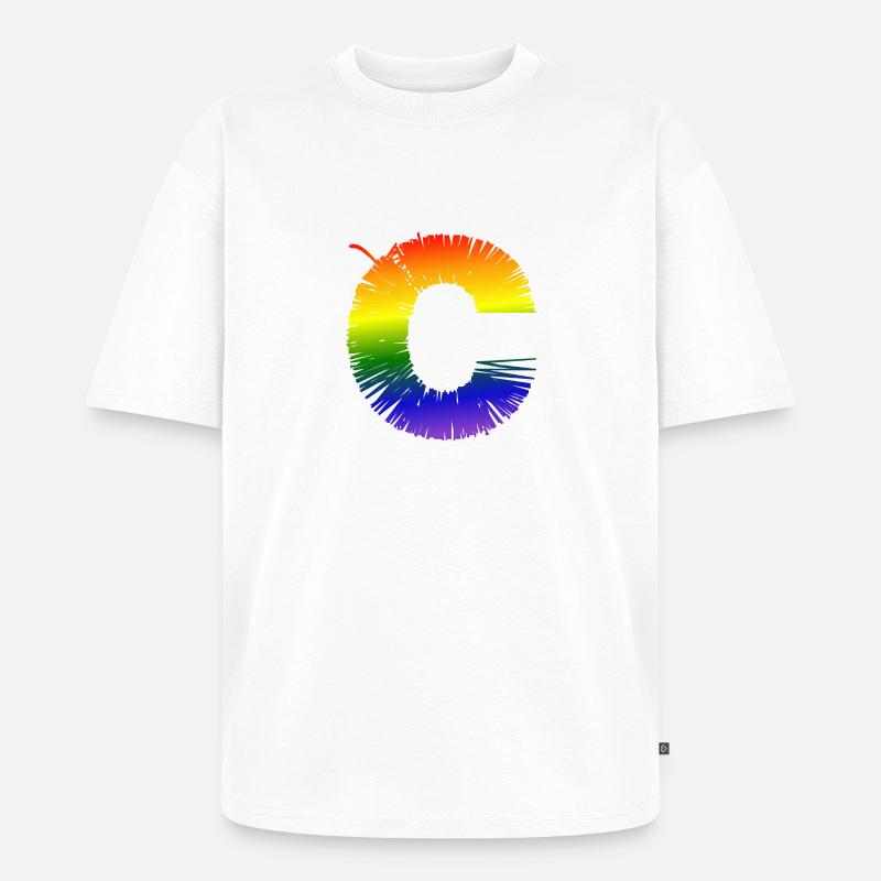 Rainobow C - Unisex Premium Oversized Bio T-Shirt - Weiß