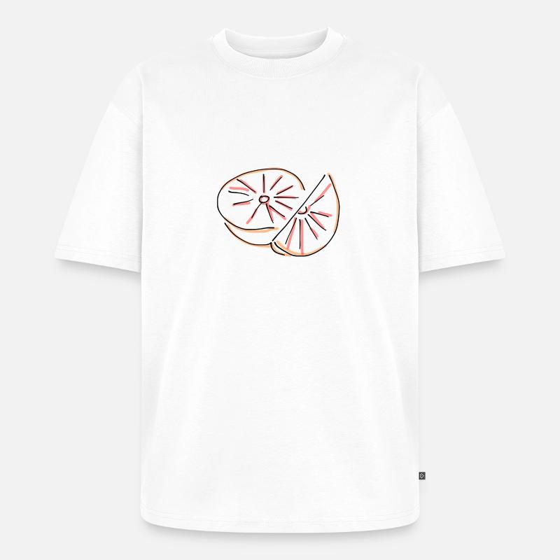Grapefruit - Unisex Premium Oversized Bio T-Shirt - Weiß