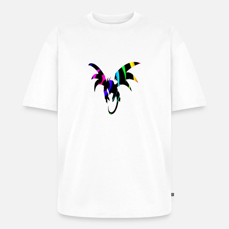 Drachenschleife Dragon Loop - Unisex Premium Oversized Bio T-Shirt - Weiß