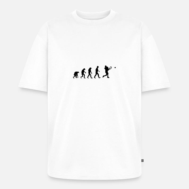 tennis evolution - Unisex Premium Oversized Bio T-Shirt - Weiß